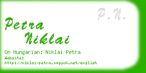 petra niklai business card